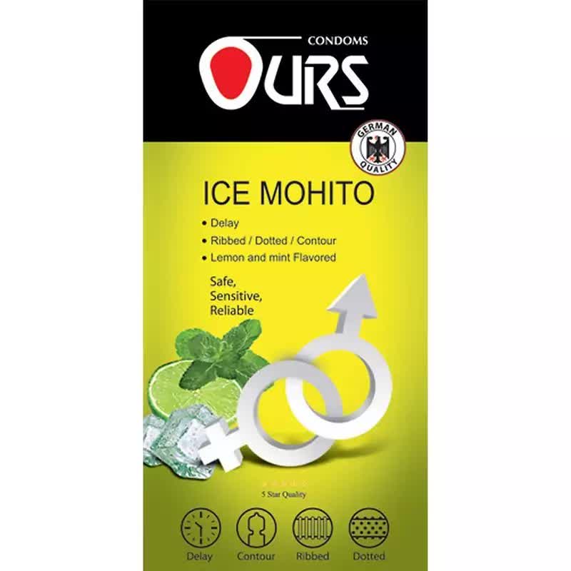 کاندوم اورز مدل ایس Ice Mohito بسته 12 عددی