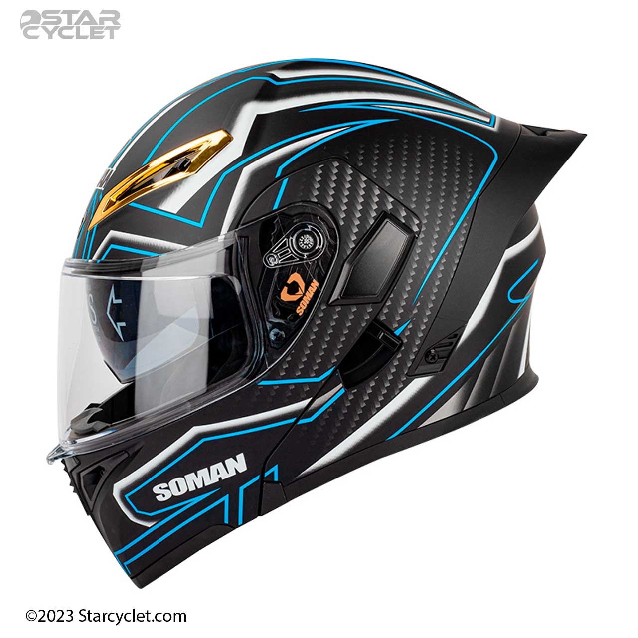 کلاه کاسکت فک متحرک سومان 955 مدل WINDY-BLUE
