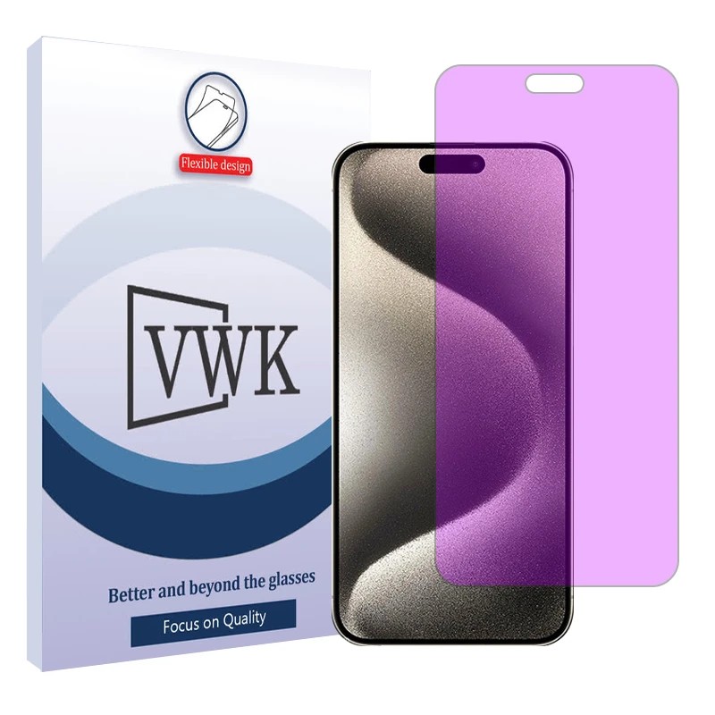گلس ضداشعه بنفش اپل iPhone 15 Pro Max برند VWK