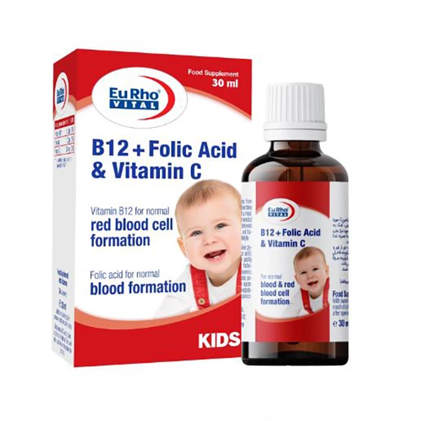 قطره ب +B12 فولیک اسید و ویتامین ث (یوروویتال)