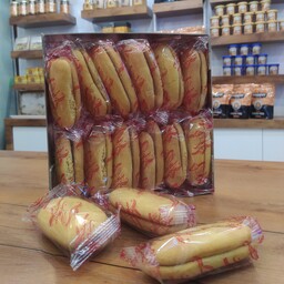 کیک خوانساری  زعفرانی سیغات بسته 24 عددی  700 گرمی(12جفت)