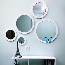 آینه دکوراتیو 5 سایز سفید