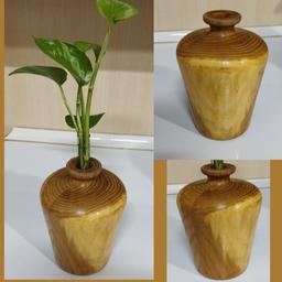 گلدان چوبی خراطی شده یه کار خاص