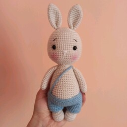 عروسک خرگوش عروسک پسرانه خرگوش دختر خرگوش پسر  عروسک بافتنی عروسک ضدحساسیت