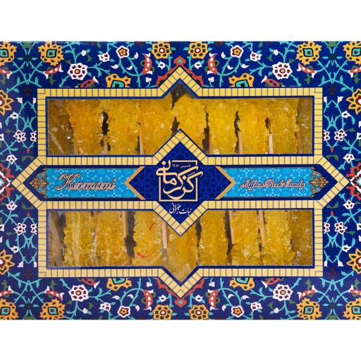 نبات نی دار چوبی زعفرانی برند کرمانی اصفهان 400گرمی