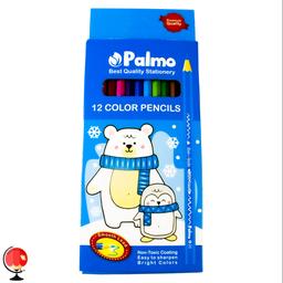 مداد رنگی پالمو 12 رنگ  طرح خرس کد 1361 جعبه مقوایی