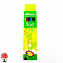 مداد رنگی پالمو 6 رنگ طرح دایناسور جعبه مقوایی کد13103