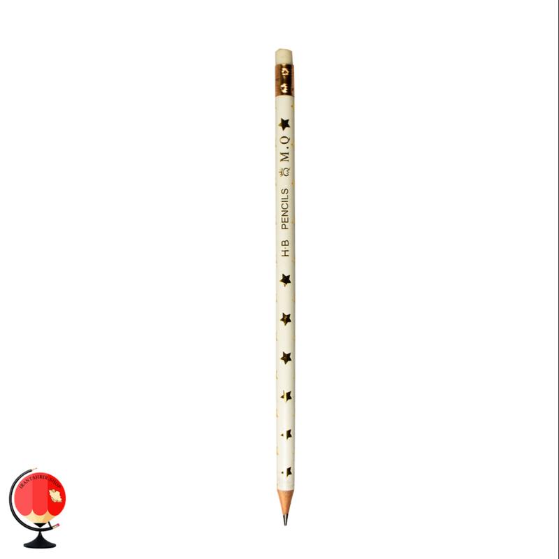 مداد مشکی ام کیو HB سفید ماه وستاره کد 1233