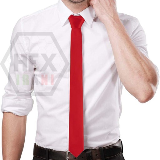 کراوات ساتن قرمز اناری