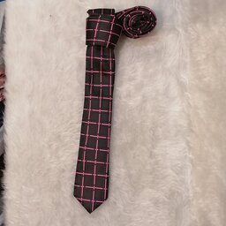 کراوات مشکی طرح دار ساتن سیلک تُرک با عرض 6 سانت ارزان وباکیفیت
