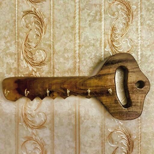 جا کلیدی چوبی طرح کلید بزرگ از جنس چوب چنار پرمگسی 