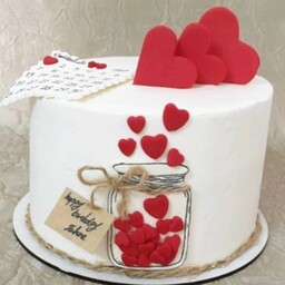 مینی کیک های عاشقانه  در سایزهای کوچک برای هدیه ولنتاین با وزن یک کیلو و چهار صد و وزن های پایین تر  