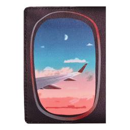 جلد شناسنامه سایز جدید و پاسپورت چرم مصنوعی طرح پنجره هواپیما (فروش به صورت خرده و عمده)