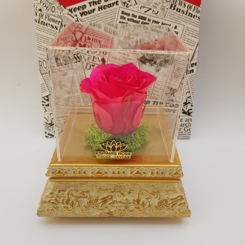 باکس گل رز جاودان با رنگ دلخواه در باکس سلطنتی