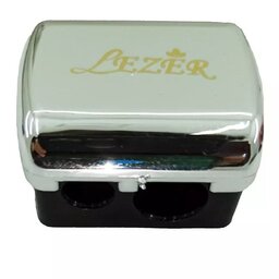 تراش آرایشی دوقلو  رنگ صدفی لیزری همراه با درب مخصوص تیغه تیز  در 2 سایز کاربردی