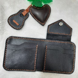 کیف پول جیبی چرم طبیعی دست دوز در رنگبندی