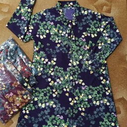 تونیک مانتویی کرپ جودون پشت بلند کراواتی پر فروش