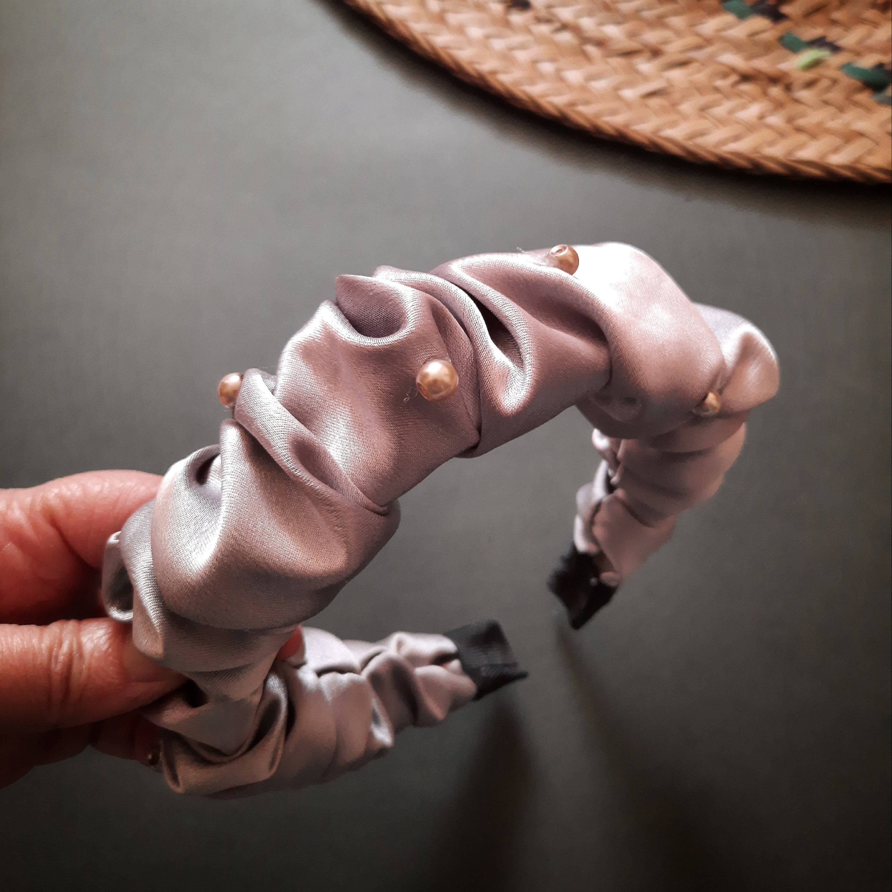 تل مو پلیسه مرواریدی دستساز کفشدوزک 