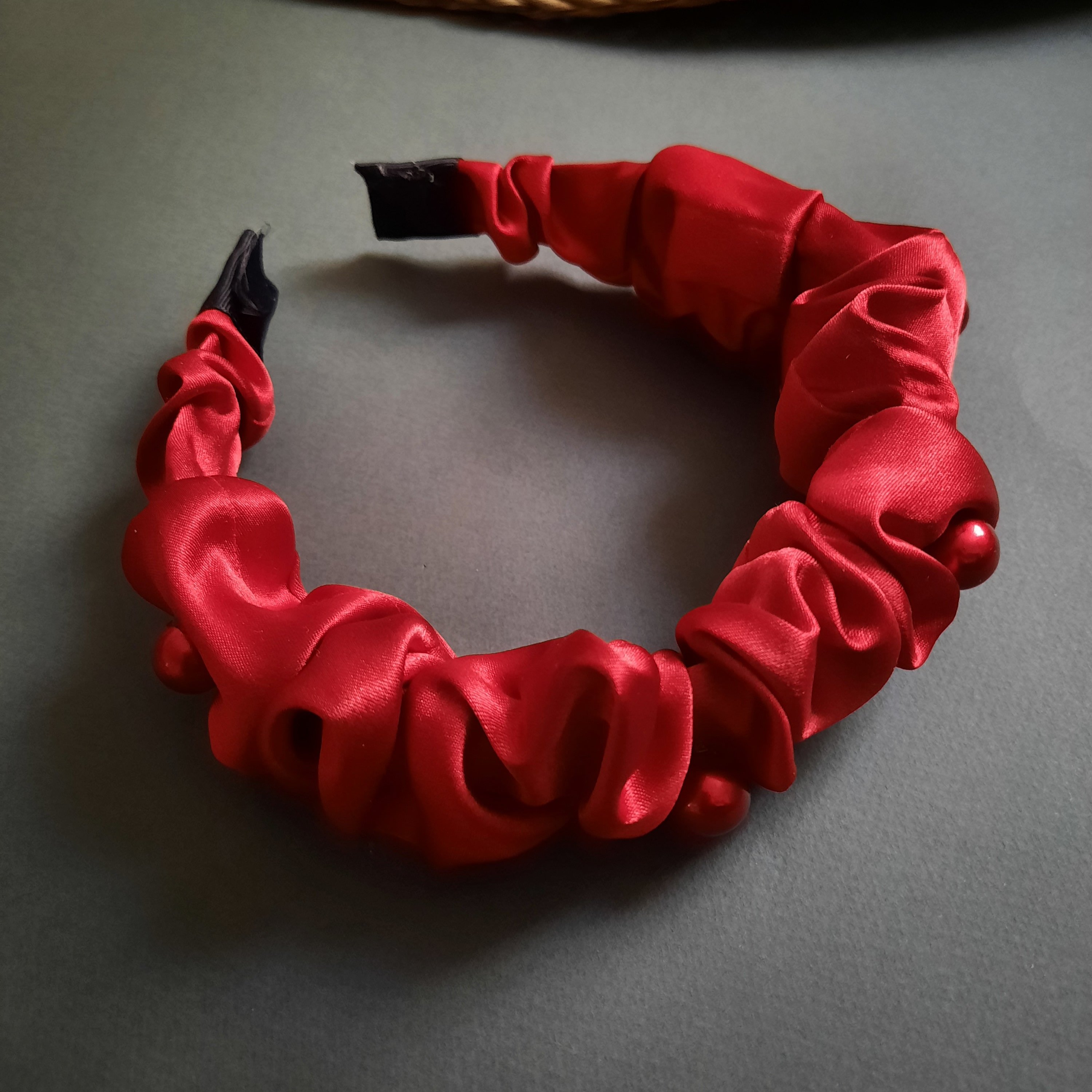 تل مو پلیسه مرواریدی دستساز کفشدوزک 