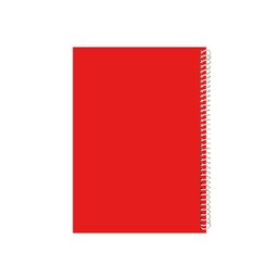 دفتر 80 برگ سیمی ساده-قرمز