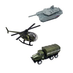 ست اسباب بازی جنگی ارتشی مدل هلیکوپتر و تانک کد 243 مجموعه 3 عددی