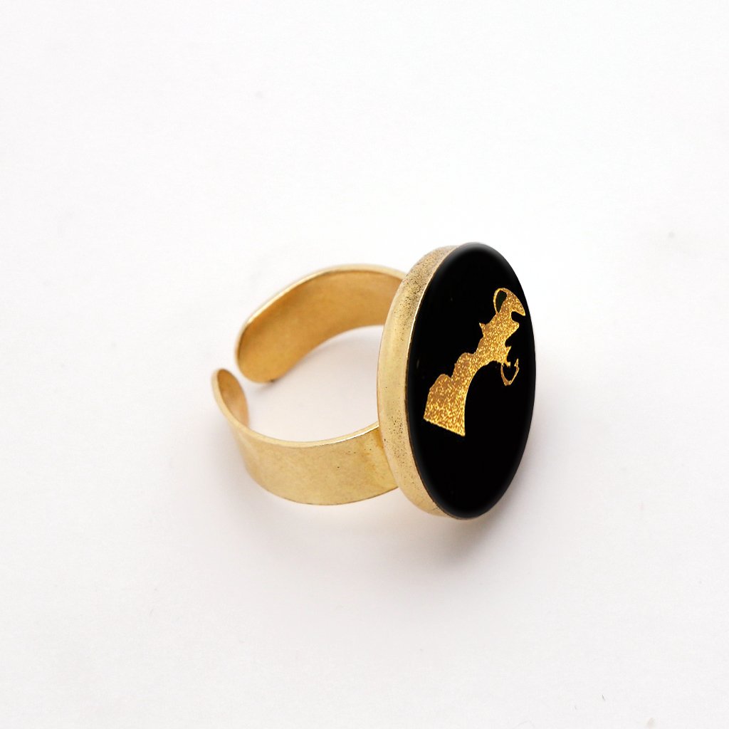 انگشتر روکش طلا زنانه طرح ماه بهمن