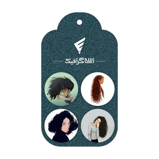 پیکسل دختر مو فرفری (curly Girl ) کد F-503 مجموعه 4 عددی