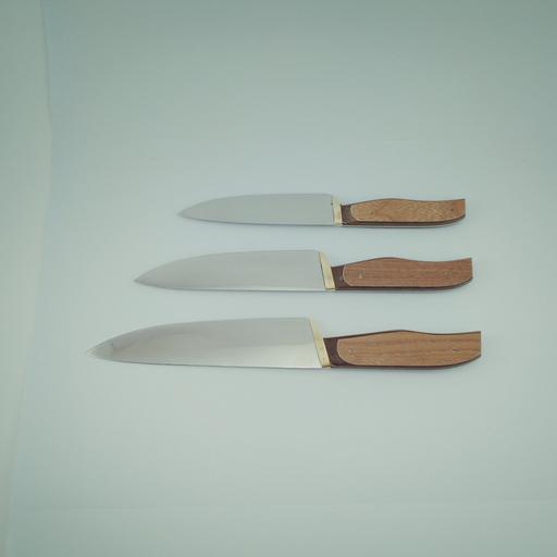 چاقوی آشپزخانه تیغه استیل زنجان سایز 1، 2 و 3 (پک 3 عددی)