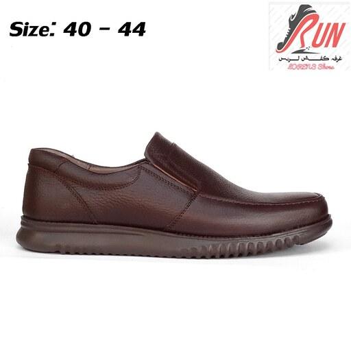 کفش طبی تمام چرم مردانه با زیره نرم و راحت PU(دارای ضمانت، سایزبندی فقط 42)