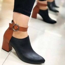 کفش زنانه مجلسی پاشنه دار طرح بوت حراج تک سایز 37 