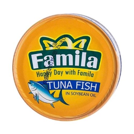 تن ماهی فامیلا 4عدد 120 گرمی کنسرو تن ماهی فامیلا  کنسرو تن ماهی عمده خانه سلام