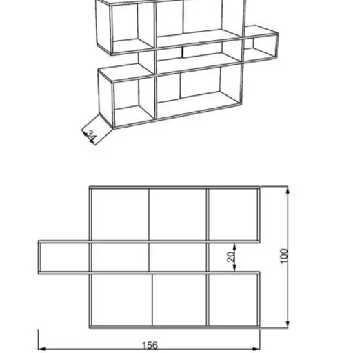 کتابخانه اعیان مدل FH22(ارسال با باربری.هزینه ارسال پس کرایه)