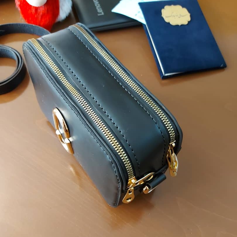 کیف رودوشی زنانه چرم طبیعی بزی و دستدوز 