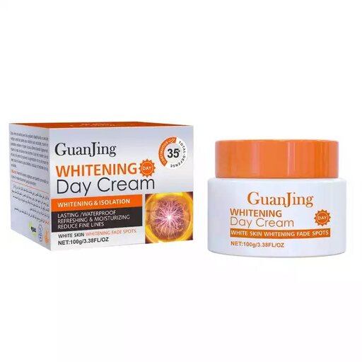 
GUANJING مراقبت از پوست مرطوب کننده و محو کننده لکه های تیره سفید کننده نیکوتین آمید کرم روز صورت 100 گرمی