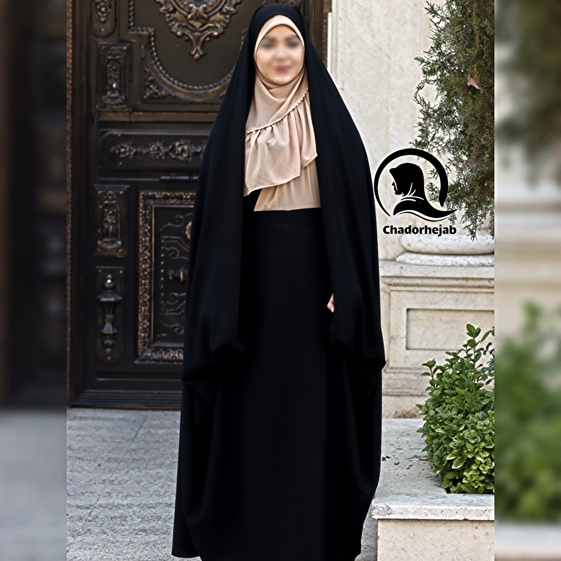 چادرحسنا،چادرکمری با جنس کرپ اعلا بدون نخکشی، کاملا محکم،چادرمجلسی،چادر حجاب،chadorhejab،