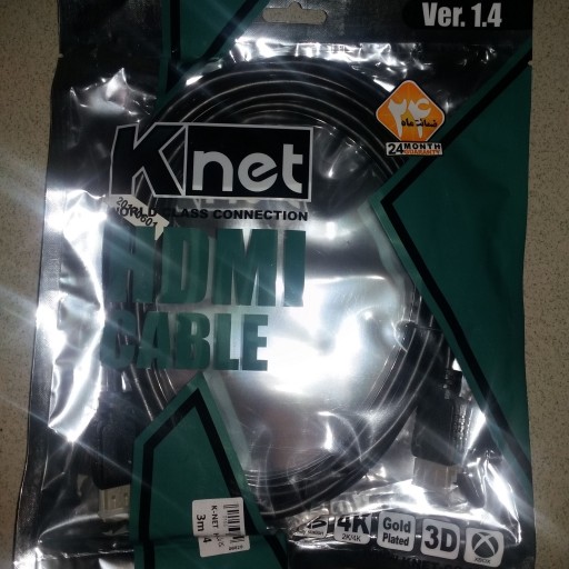 کابل HDMI knet (کابل hdmi) (کابل اچ دی ام ای) به متراژ 3 متر