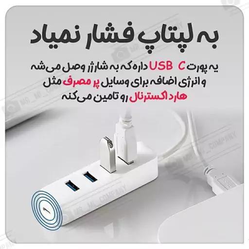 هاب 4 پورت USB 3.0 شیائومی کد تخفیف هم داریم  Xiaomi 4 Port USB XMFXQ01QM