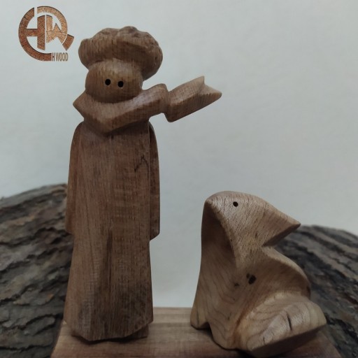 مجسمه چوبی شازده کوچولو و روباه/ کادویی و هدیه/ اچ وود