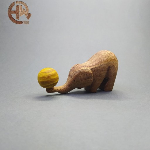 مجسمه چوبی فیل بازیگوش/ کادویی و هدیه/ اچ وود