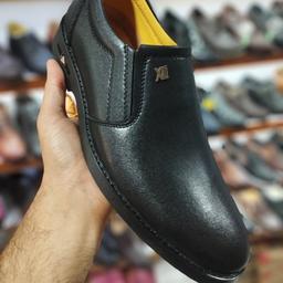 کفش تمام چرم مردانه کشی ساده
