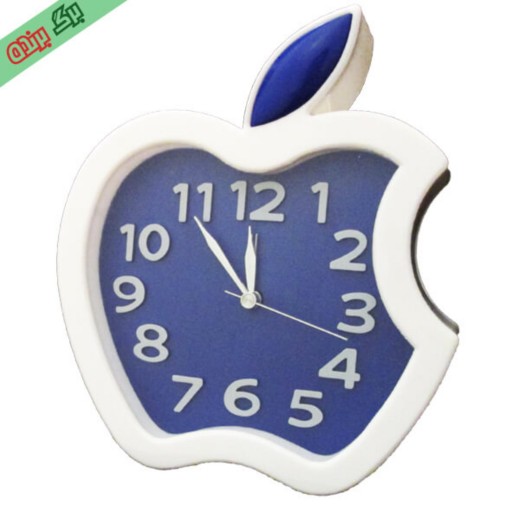 ساعت رومیزی زنگدار طرح اپل سایز توسط رنگ آبی