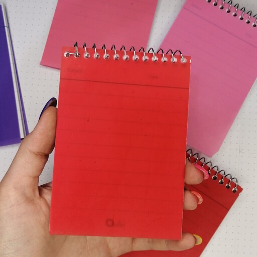 دفترچه یادداشت سایز کوچک رنگ قرمز 
