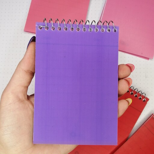دفترچه یادداشت سایز کوچک رنگ بنفش 