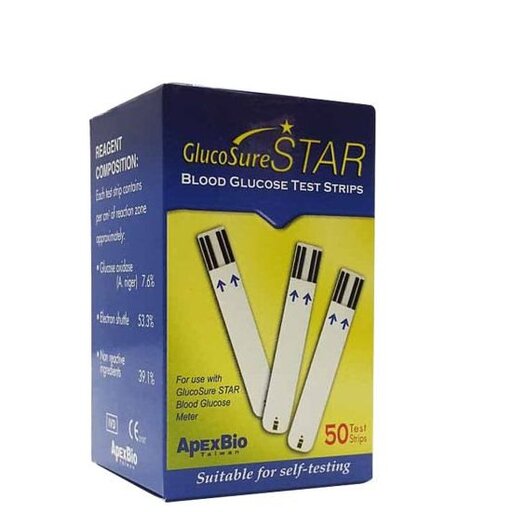 نوار تست قندخون گلوکو استار Glucose Star test strip


