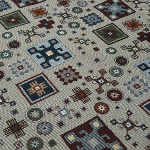 زیرسفره ای جاجیم‌ سنتی‌ زیبای زمینه روشن