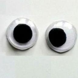 چشم عروسک متحرک گرد ساده ( سایز  8 میلی متر)(بسته 2 عددی - 1 جفتی)