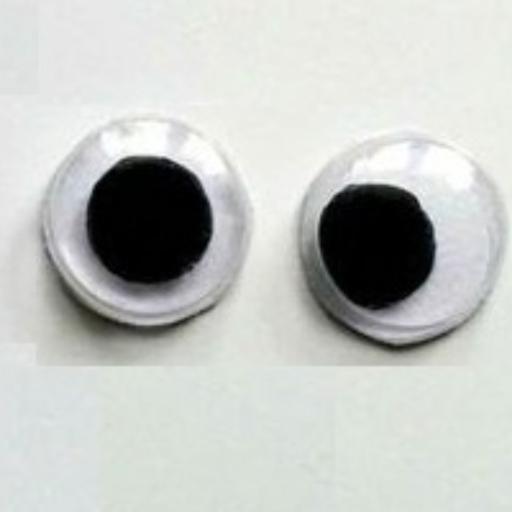 چشم عروسک متحرک گرد ساده ( سایز  8 میلی متر)(بسته 100 عددی - 50 جفتی)
