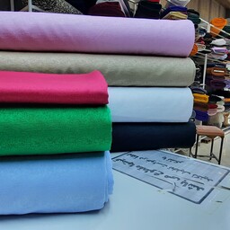 پارچه کتان لمه رنگ بندی به روز  7 رنگی وزن سنگین و مناسب کت دامن و لباس های مزونی 