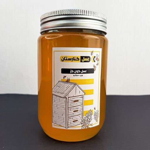 عسل گون‌گز کاملا طبیعی و خام  با برند کنارستان( 500 گرم خالص)