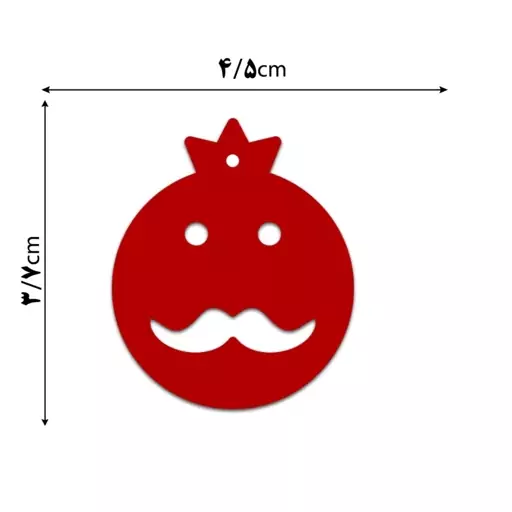 انار تزیینی چوبی مجموعه 100 عددی سایز 5 سانت 